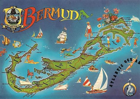 A Selection of Maps of Bermuda including Postcard Maps, Pictorial Maps ...