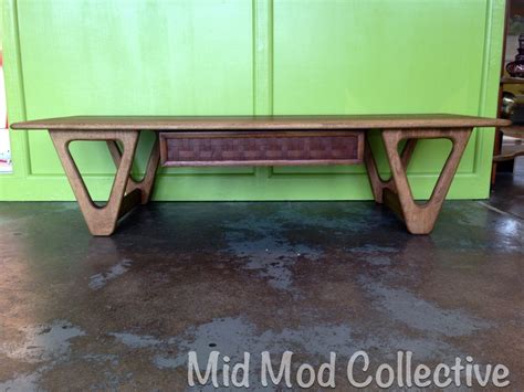 Mid century modern Lane Perception coffee table. Available now at Mid Mod Collective. Email mi ...