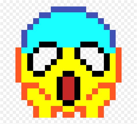 Shock Emoji-ading"s Pixel Arts - Spreadsheet Pixel Art Emoji, HD Png Download - vhv