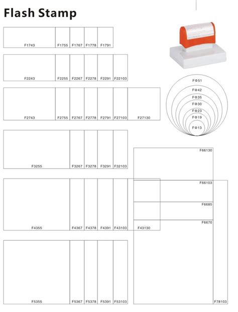 Flash Stamp Size Chart – ISStamp | Pre inked stamps, Ink stamps, Stamp