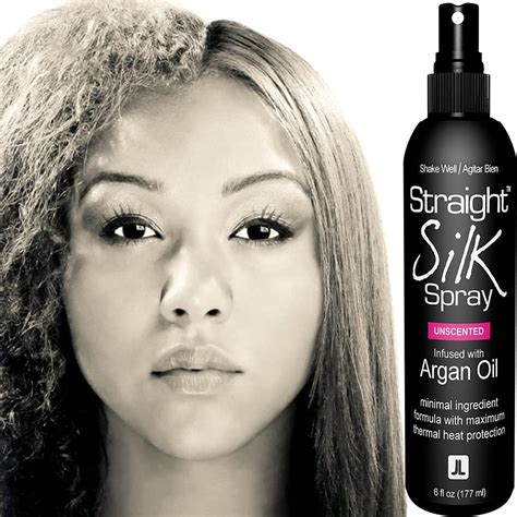 Amazon.com: Straight Silk Spray with Moroccan Argan Oil | Hair Straightening Protector ...