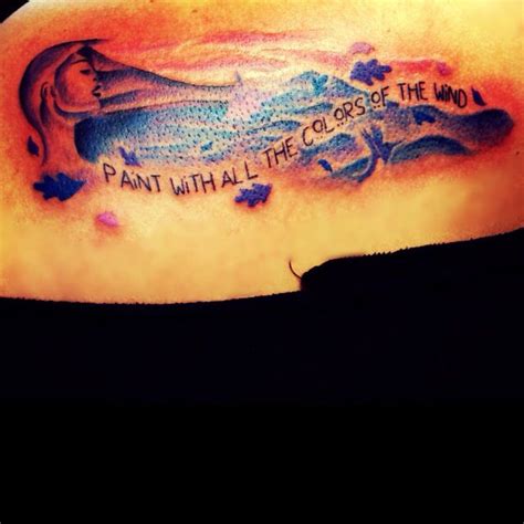 Drew my Pocahontas tattoo! Paint with all the colors of the wind! Water ...