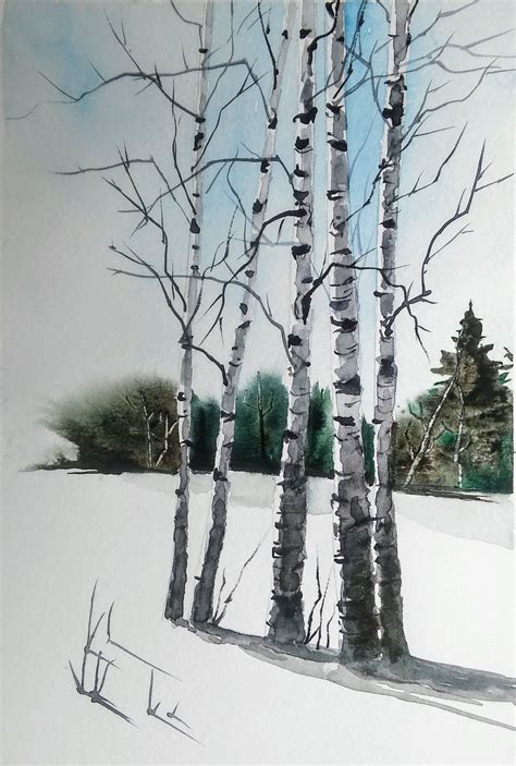 Original Watercolour Painting by Jim Lagasse Silver Birch | Etsy Birch Trees Painting, Birches ...