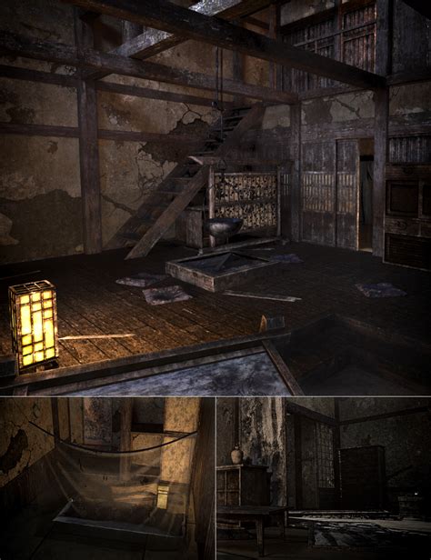 KuJ Japanese Haunted House | Daz 3D