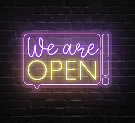 We Are Open Neon Sign Online | We Are Open Neon Sign - Bannerbuzz.ca