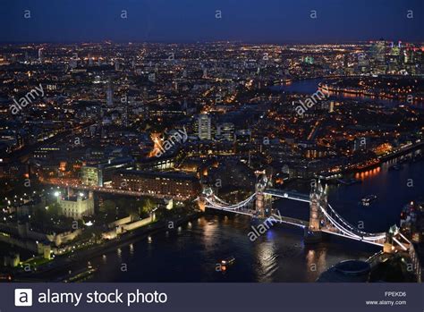 Aerial View of London City at Night Stock Photo - Alamy