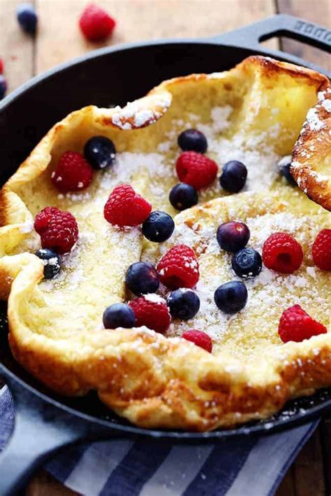 baked pancakes with fruit