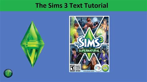 The Sims 3 Text Tutorial: Supernatural expansion pack - YouTube