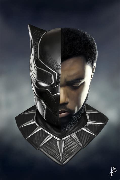 Chadwick Boseman Black Panther by drawwithandy on DeviantArt