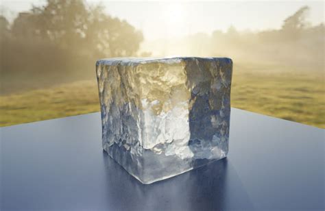 Ice cube in blender