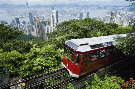 View Of Peak Tram Arriving At The Top Photograph by Axiom Photographic