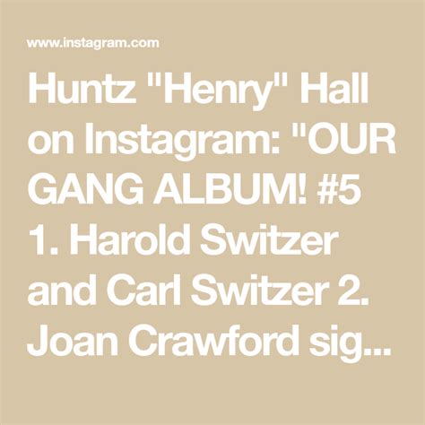 Huntz "Henry" Hall on Instagram: "OUR GANG ALBUM! #5 1. Harold Switzer and Carl Switzer 2. Joan ...