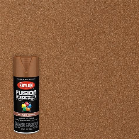 Krylon Fusion All-In-One Spray Paint, Metallic Copper, 12 oz. - Walmart.com - Walmart.com