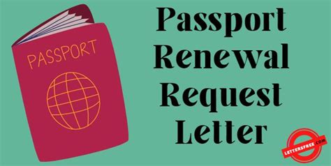 Passport Renewal Request Letter Sample Format and Example