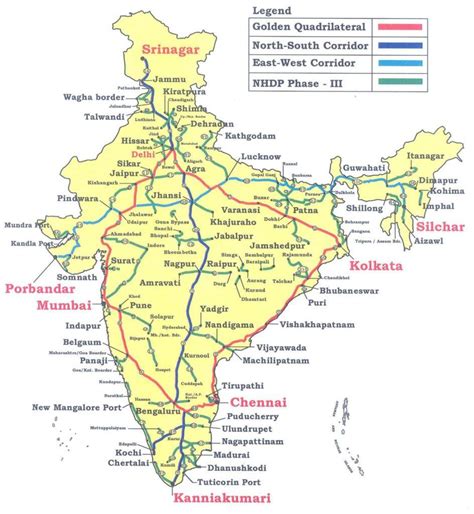 Important National Highways, Waterways and ports in India - Civilsdaily