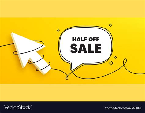 Half off sale special offer price sign Royalty Free Vector