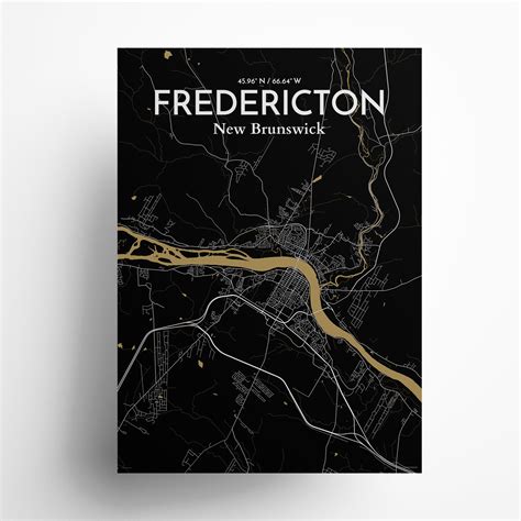 Fredericton City Map, Art Print, Wall Decor - OurPoster.com