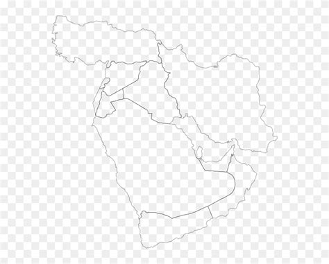 Maps Vector Outline - Outline Map Of Gcc Countries, HD Png Download ...