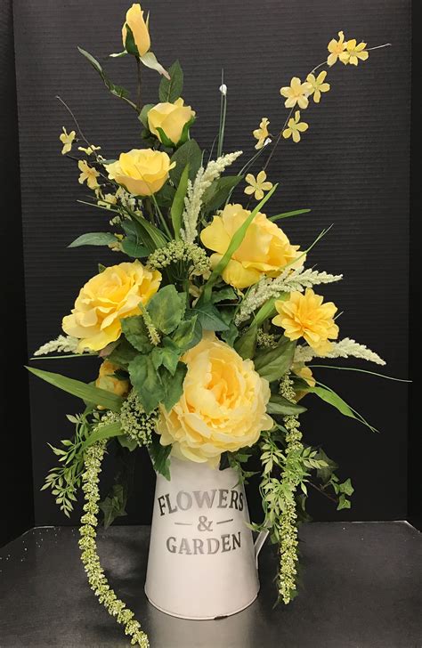 yellow flower arrangements artificial - Pretty Unbelievable Web Log ...