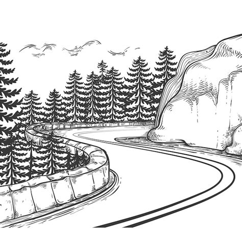 Free Vector | Hand drawn road drawing illustration