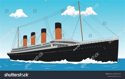 Illustration Titanic Ship Vector Art Stock Vector (Royalty Free ...