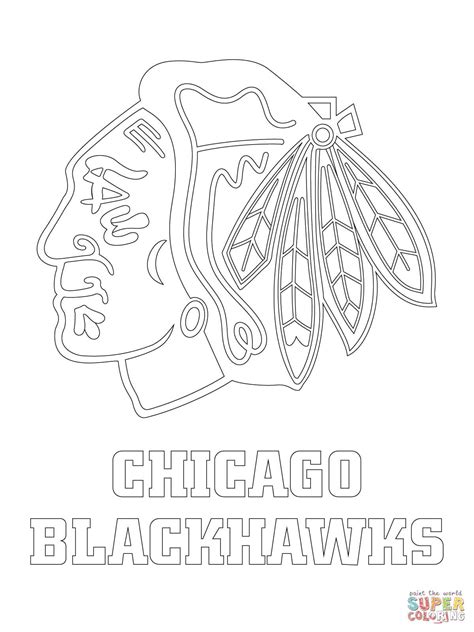 Chicago Blackhawks Logo Outline