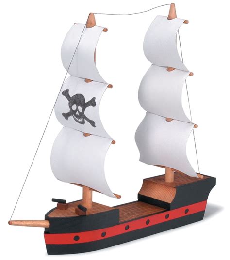 Wood Model Kit - Pirate Ship | Wooden model kits, Pirate crafts, Diy craft kits