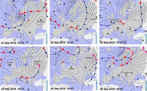 Surface pressure maps provided by Wetterkontor, from... | Download Scientific Diagram