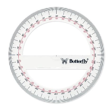 Jual PENGGARIS BUSUR LINGKARAN 360/15CM CIRCLE PROTRACTOR BUTTERFLY ...