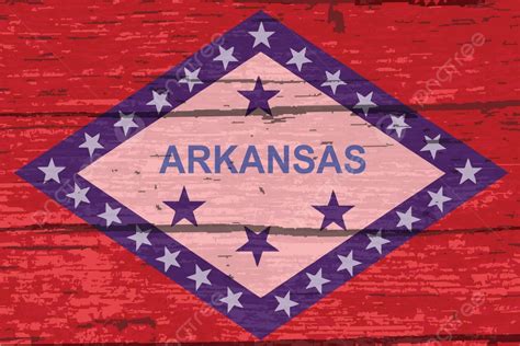 Arkansas State Flag On Old Timber Symbol Grunge Background Vector ...