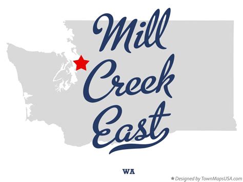 Map of Mill Creek East, WA, Washington