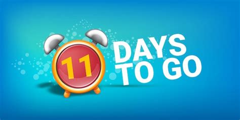 Premium Vector | 11 days to go banner design template