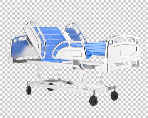 Premium PSD | Hospital bed isolated on transparent background 3d rendering illustration