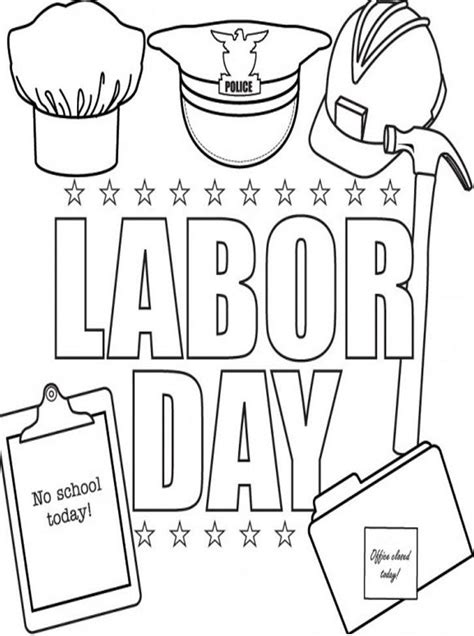 Labor Day Coloring Pages Free Printable