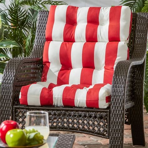 Cabana Red Stripe Outdoor High Back Chair Cushion - Walmart.com ...