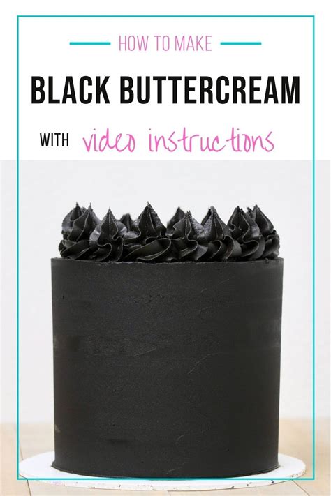 How to make homemade Black Buttercream Frosting in 2021 | Butter cream, Buttercream icing recipe ...