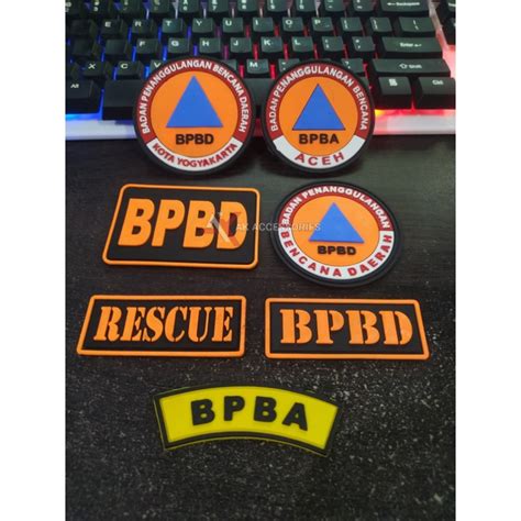 Jual patch rubber/emblem karet bpbd/bpbd yogyakarta/bpbd aceh/bpba | Shopee Indonesia