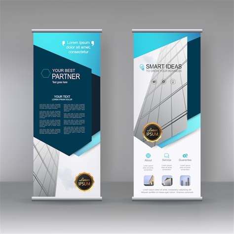 Premium Vector | Vertical banner stand template design