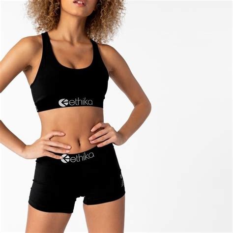 2020 Ethika Women Fashion Swimsuit Crop Top Vest + Swim Shorts Trunks Boxers Set Tracksuit ...