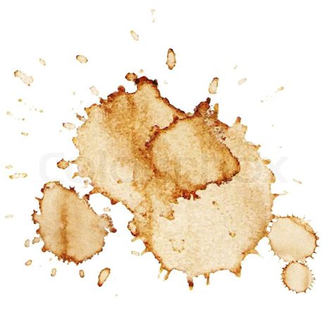 Coffee stains isolated on white ... | Stock vector | Colourbox