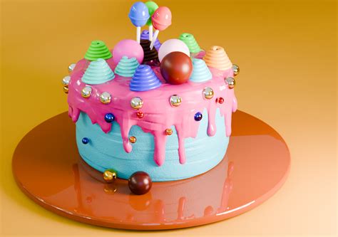 birthday cake 3d | CGTrader