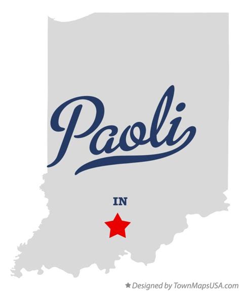 Map of Paoli, IN, Indiana