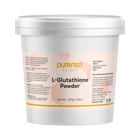 L - Glutathione Powder - Buy Now Online In India at Purenso Select