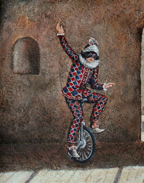 Acrylic Painting Arlecchino Italian Commedia Dell'arte - Etsy