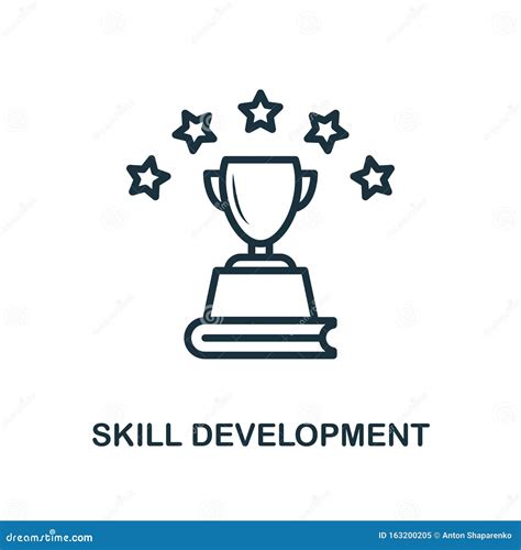 Skill Development Icon Outline Style. Thin Line Creative Skill Development Icon for Logo ...