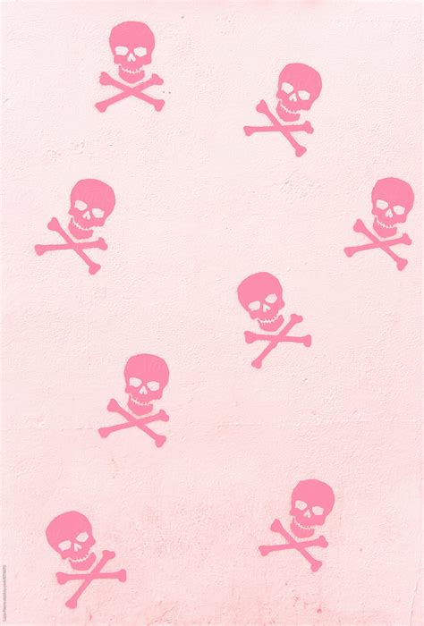 "Pink Skulls Pattern" by Stocksy Contributor "Sky-Blue Creative" - Stocksy