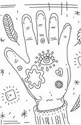 Premium Vector  Palmistry coloring Book sketch template