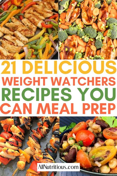 21 Easy Weight Watchers Meal Prep Ideas - All Nutritious