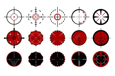 Sniper Scope Crosshairs Red