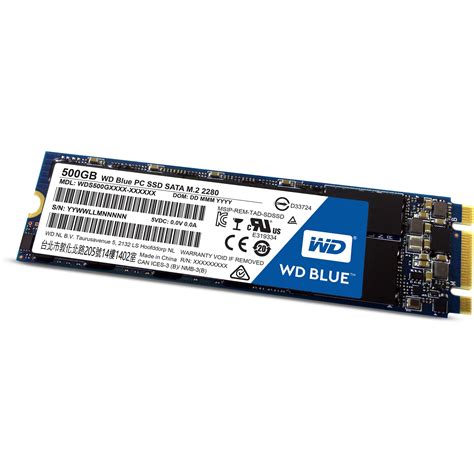 WD 500GB Blue SATA III M.2 Internal SSD WDS500G1B0B B&H Photo